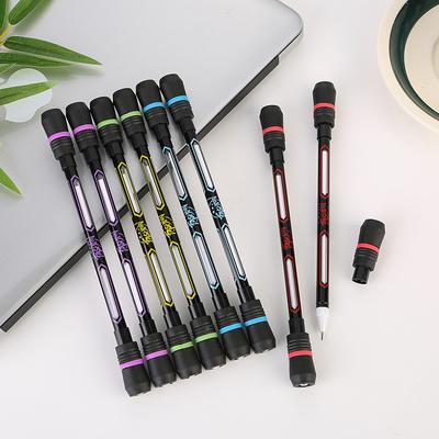 2-6 szt./opakowanie Kolorowy obrotowy długopis Losowa mieszanka 4 kolorów Długopis do obracania palcami Uwalniający od stresu Pisalny Nagrody szkolne Artykuły piśmiennicze ZYF