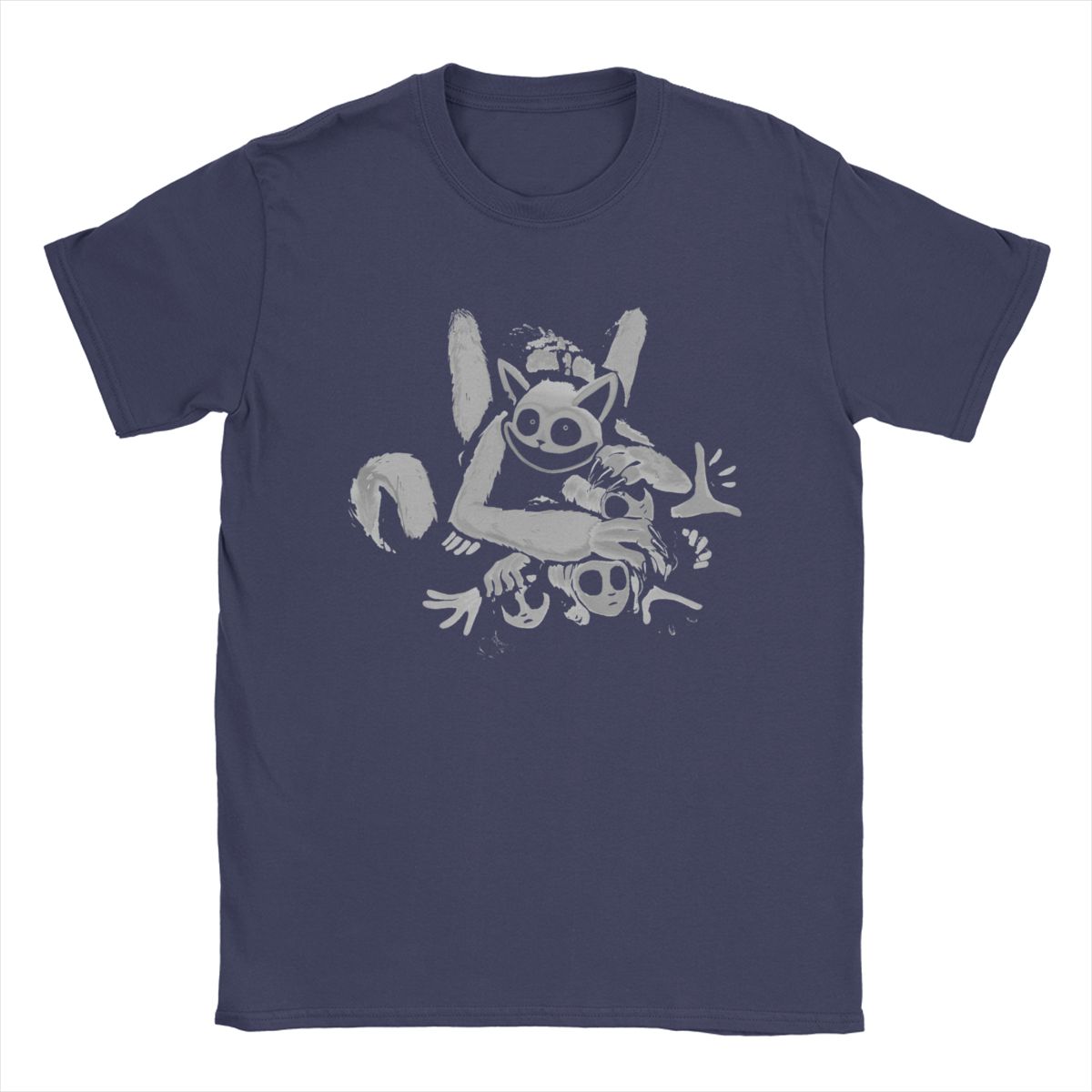 

Новинка Футболки Smiling Critters Catnap і Dogday для чоловіків жінок Чиста бавовна Міцні котячі футболки Друк на футболках Одяг XXL темно-синього кольору