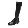 Weißer Winter Damen Neu Botas Mujer Knielang Sexy Elastisch Kältebeständig und Warm Botines Chelsea Boots Stiefel Plus