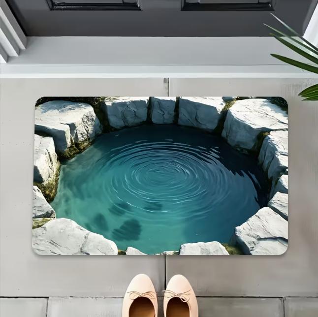 

3D Визуальный Эффект Оптическая Иллюзия Узор Дверной Коврик Коврик для Ванной Комнаты Коврик для Пола Коврик для Спальни Гостиной Входной Коврик Коврик Коврик для Йоги 40x60cm