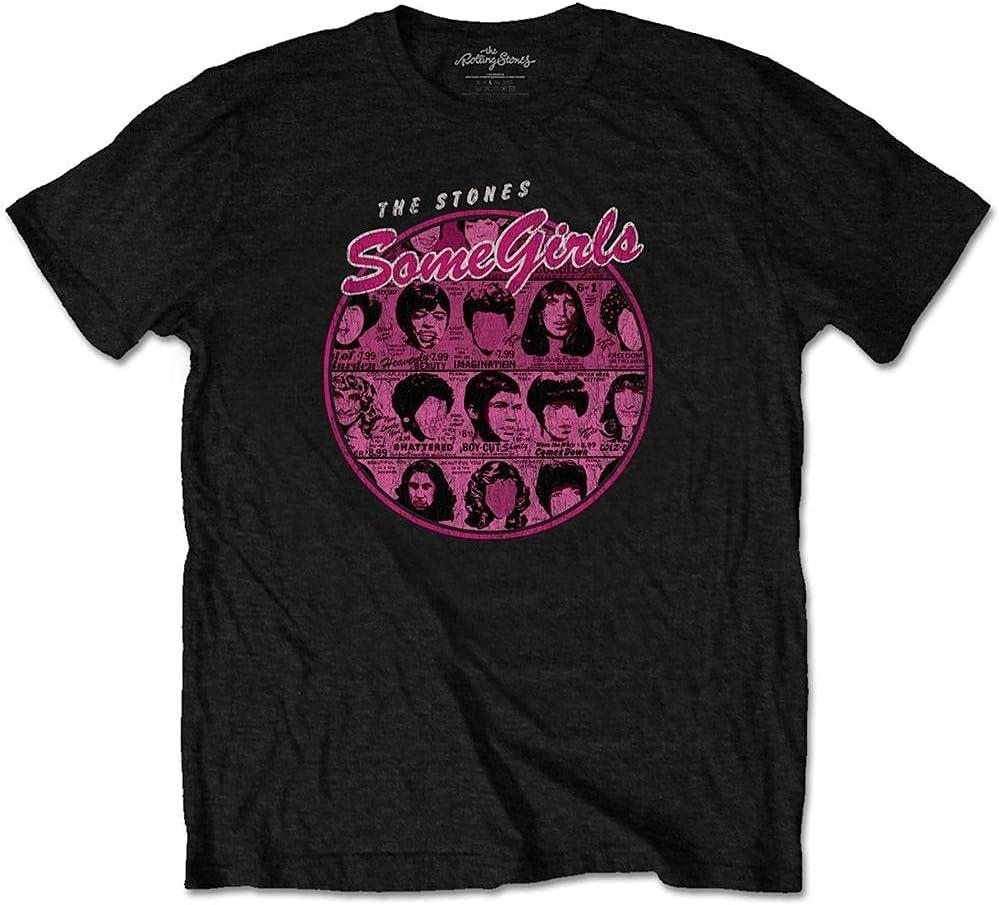 Rolling Stones The T Shirt Some Girls Circle Version Band Logo Official Mens Size XL Black S
