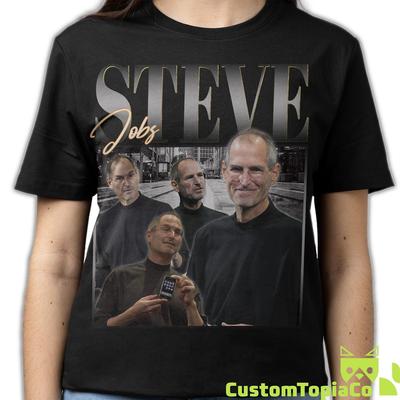 STEVE JOBS SHIRT, Steve Jobs Vintage T-Shirt, Steven Paul Jobs Retro 90s Bootleg Homage Merch, Funny Steve Jobs Tribute 80s Rap Tee Fan Gift