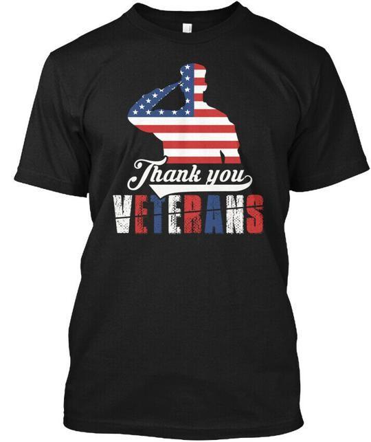 

4th Of July Thank You Veterans T-Shirt Made in the USA Size S to 5XL S