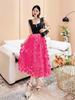 2026 High Waist Floral Mesh A-Line Fairy Skirt for Women