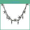 Gothic Hip Hop Spiked Necklace Alloy Pendant Jewelry For Men Women Spring