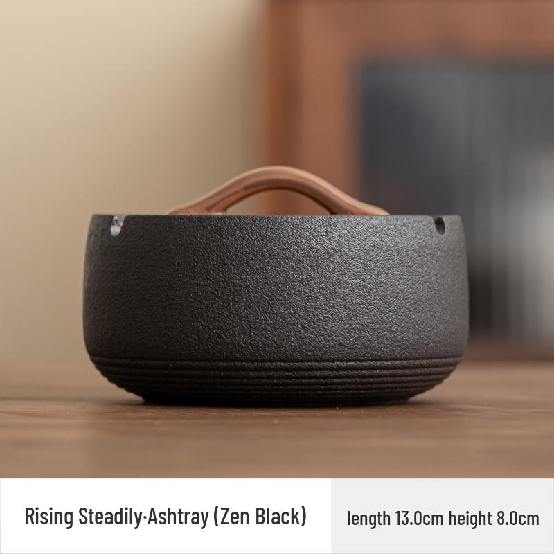 Large Ceramic Ashtray – Creative Retro Chinese Style for Living Room or Office