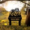 Metal Dog Memorial Garden Stake, Pet Grave Marker, Silky Terrier Outdoor Sign, Animal Remembrance Yard Decoration, Weatherproof Garden Metal Art