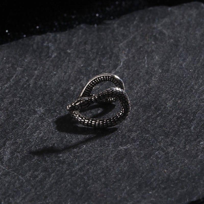 Nouvelles Boucles d'Oreilles Clip Serpent Vintage en Cuivre pour Adolescents Oreille Sans Percing Boucles d'Oreilles Femmes Hommes Faux Piercing Boucles d'Oreilles de Fête Bijoux