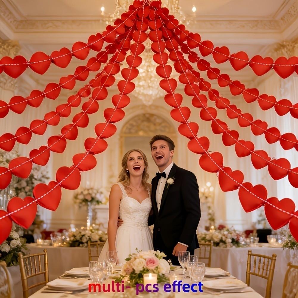 Romantic Heart String 2m 6.5ft Love Heart Hanging Curtain Durable Wedding Garland  Birthday Party
