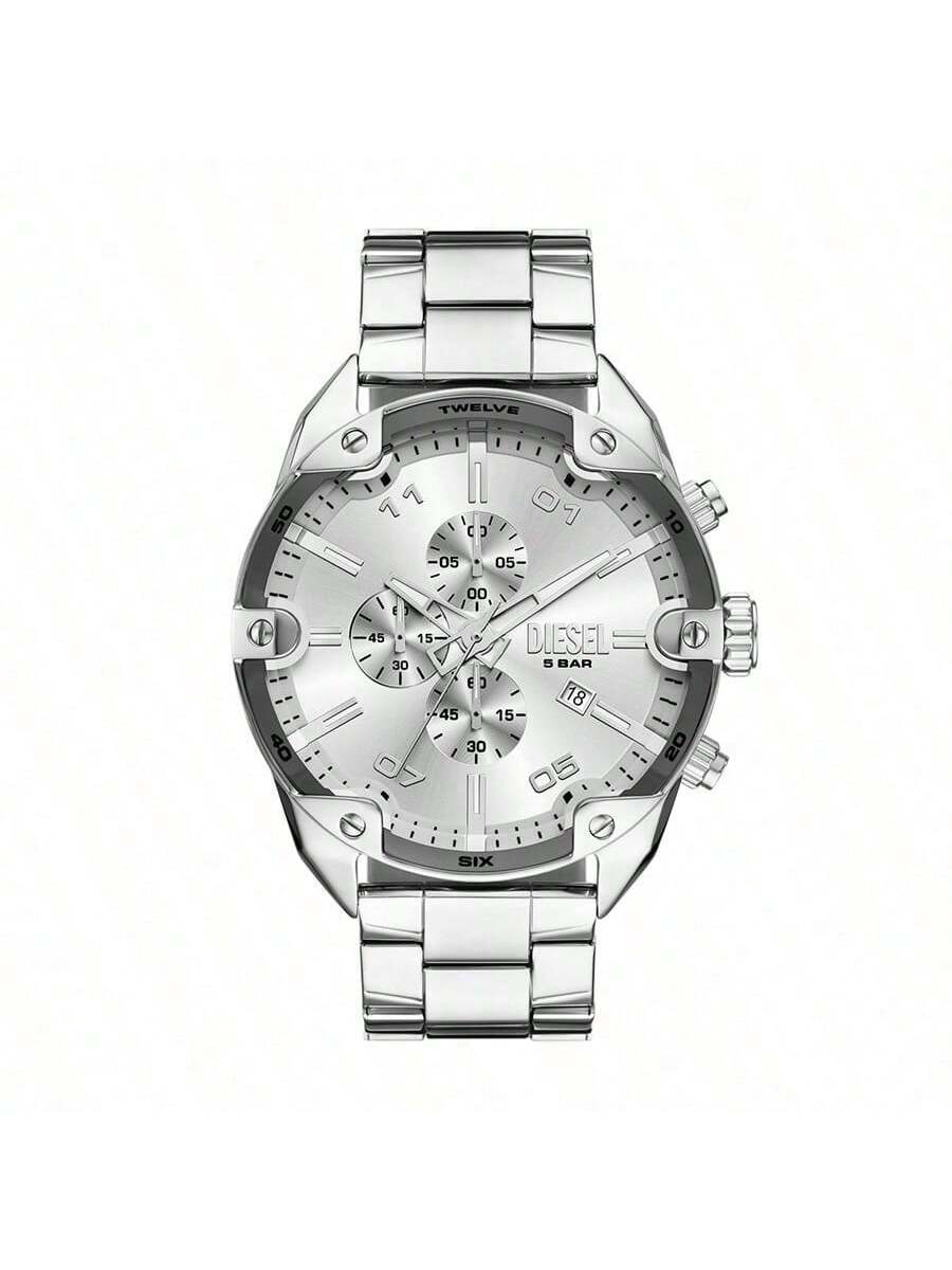 Diesel Black Stainless Steel Strap Men s Quartz Movement DZ4677 серебряный