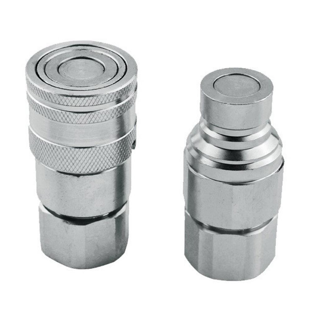 Hydraulic Quick Coupling Connector Set for NPT14 NPT38 NPT12 NPT34 Enhanced Durability with White Zinc Treatment