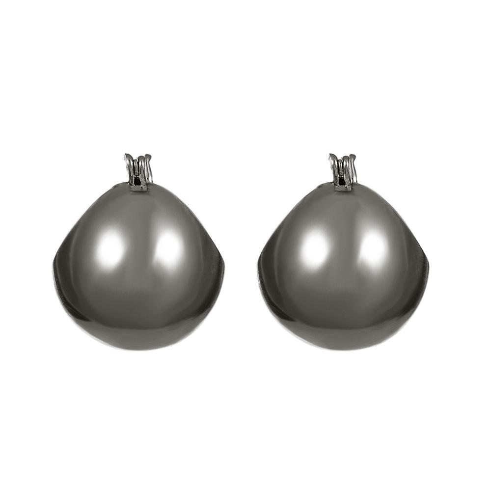 French Matte Round Ball Earrings - Women's Unique, Exaggerated, Stylish Fashion Jewelry