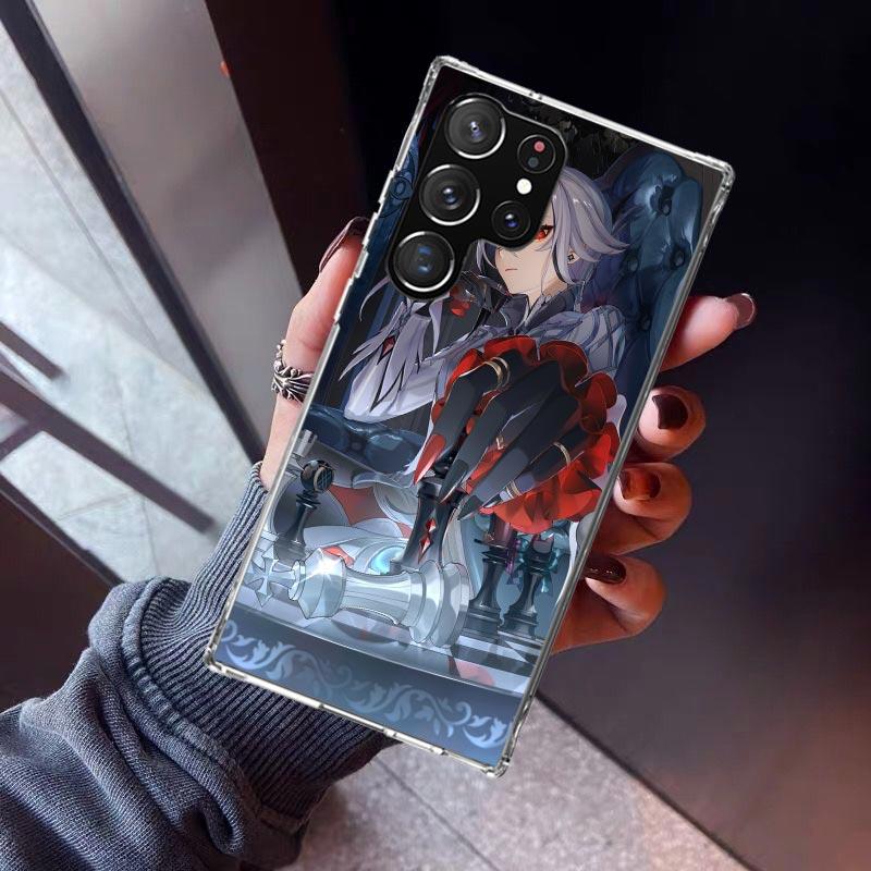 Arlecchino Genshin Impact Phone Case For Samsung Galaxy S26 S25 Edge S24 S23 Ultra S22 Plus S21 S20 FE Soft TPU Back Cover Funda