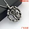 Halloween Personalized Titanium Steel Engine Necklace Pendant Stainless Steel Hip Hop Vintage Necklace Sweater Chain