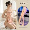Sex Underwear Pink Stand-up Collar Print Sexy Cheongsam Slit Female Temptation Retro