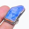Natural Purple Druzy Slice 925 Sterling Silver Jewelry Ring Size 7.5 V6M99