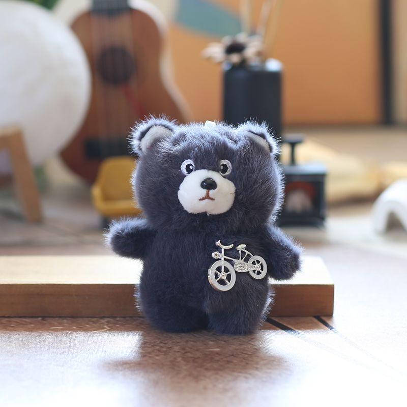 

Little Bicycle Bear Plush Pendant Bag Hanging Decoration Keychain Doll Animal