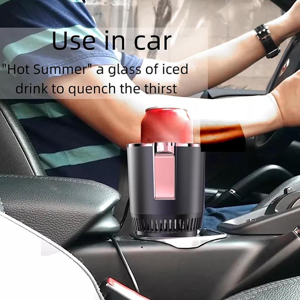 2-in-1 Slimme Snelle Koel-/VerwarmingsAutobekerhouder Intelligente Warm en Koud Bekerhouder Mini Auto Koelkast Kantoor Drinkmok