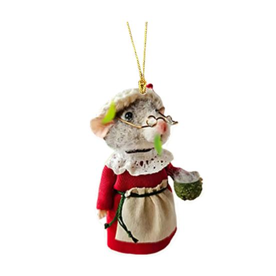 1/5Pcs Mouse Family Hanging Ornament Home Indoor Christmas Tree Car Rearview Mirror 2D Flat Acrylic Cartoon Rat Animal Hanging Decoration