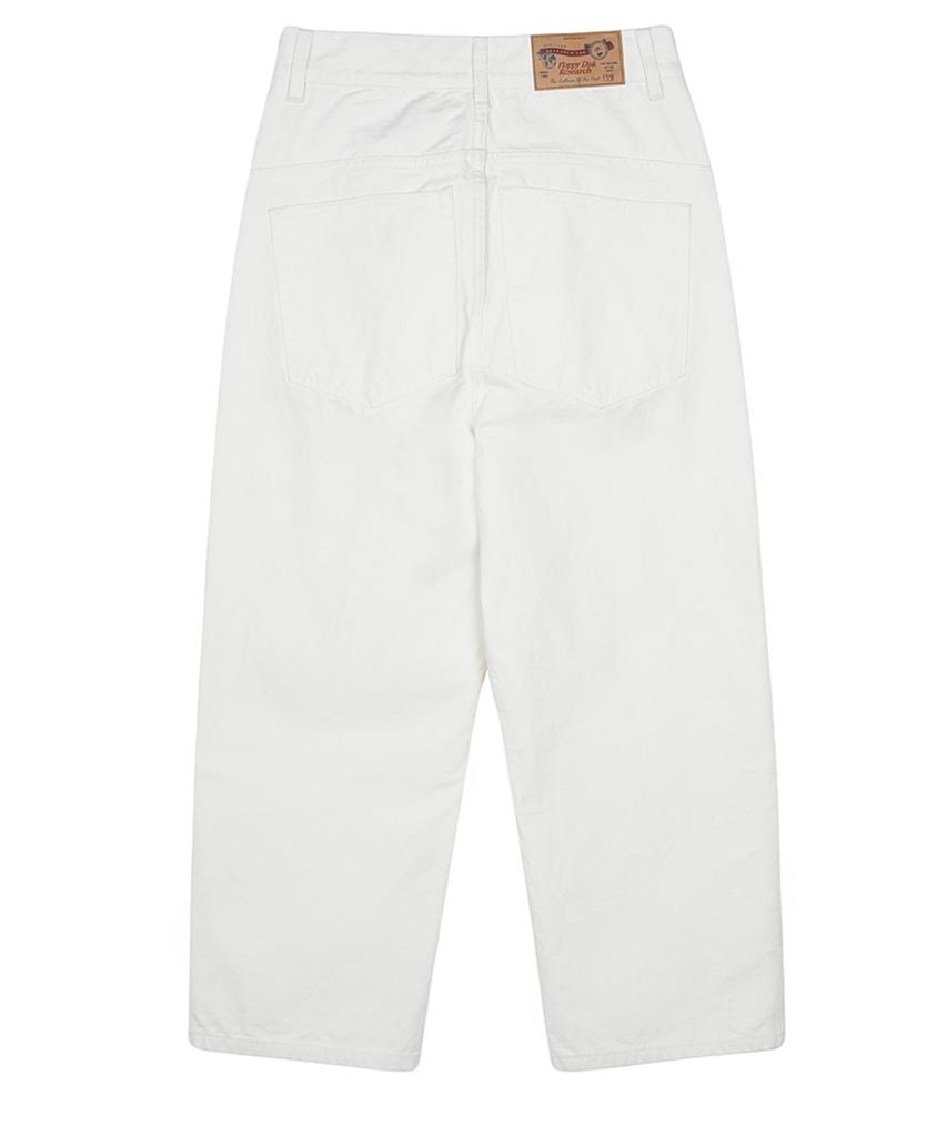 FDR Straight Fit Canvas Cotton Jeans Cream