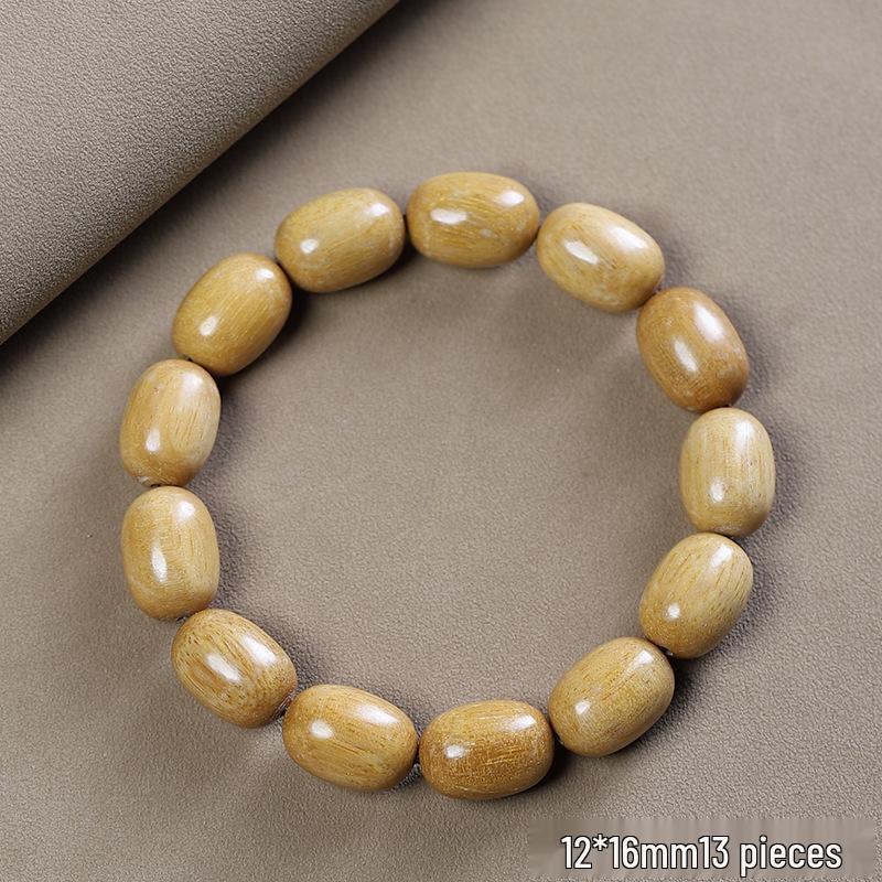 Purple Rosewood & Green Sandalwood Bead Bracelet: Irregular Design with Buddhist Beads for Men and Women