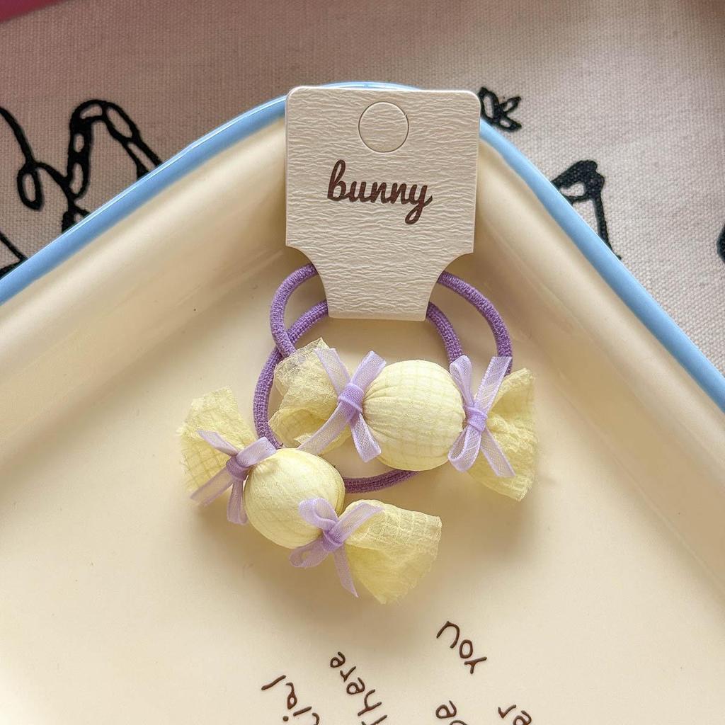 Children's Cute Candy Duckbill Hair Clip with Double Ponytail Rubber Band - Versatile Hair Accessories for Girls