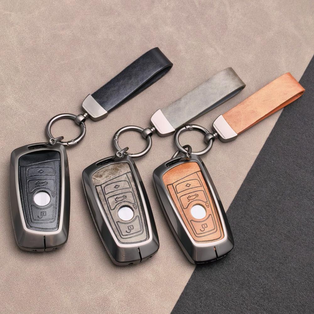 Zinc Alloy Leather For Bmw F30 F31 F32 F34 F20 F21 F07 F10 1 3 5 7 Series M3 M4 X1 X3 G01 X4 G02 X5 F15 F16 Car Key Case Cover