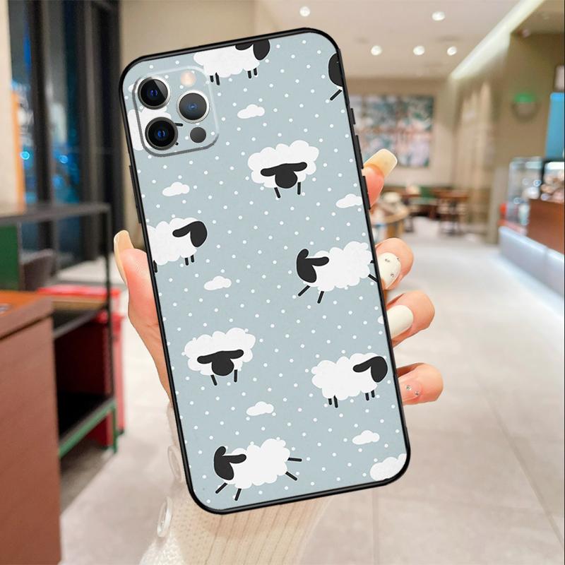 Cute Sheep Phone Case For iPhone 17 16 15 14 13 11 12 Pro Max mini 16 Plus 16e 17 Air Protective Cover