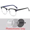 Hyperopia Diopter SPH 0 +0.5 +1 +1.5 +2 +2.5 +3 +3.5 +4 +4.5 +5 +5.5 +6.0 Half Metal Frame Photochromic Finished Reading Glasses
