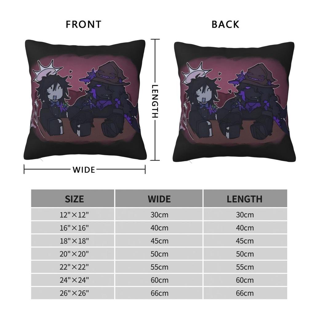 Azuretime Anime Square Pillow Case Azure Two Time Game Cushion Cover Zipper Decorative Pillowcase For Home 18"