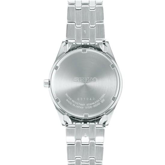 SEIKO SELECTION SBPX085 Pánské hodinky Vyrobeno v Japonsku Solární pohon Párové Safírové sklo Datum Den Kalendář Stříbrná Žlutá Zlatá Bílý ciferník Nerezová ocel.