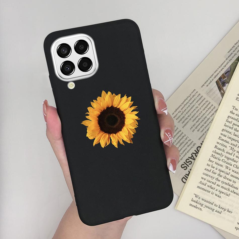 For Samsung Galaxy M33 5G Case Heart Cartoon Silicone Matte Shockproof Phone Cover For SamsungM33 GalaxyM33 M 33 Funda Shell TPU