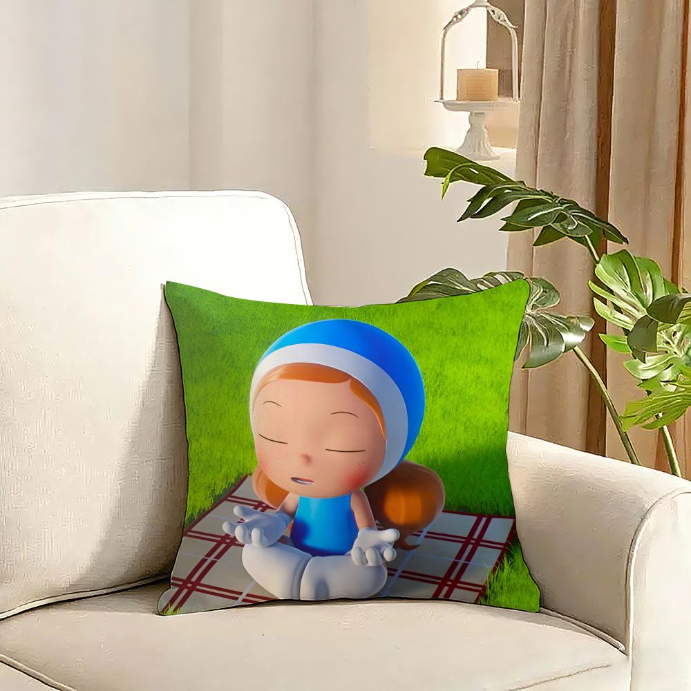 Yumis Cells The Movie Cushion Cover Reversible Plush Pillow Cover Soft Fluffy Home Decor for Sofa Bedroom