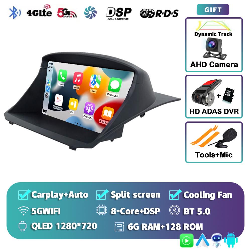 Android 14 Carplay Auto For Ford Fiesta 2009 - 2017 Car Radio Navigation GPS Multimedia Video Player Stereo 360 Camera Head Unit