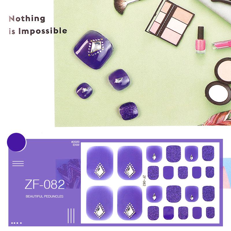 3D Αυτοκόλλητα Νυχιών με Μοτίβο Διαμαντιού: Αδιάβροχο, Μακράς Διάρκειας, Λευκαντικό για Πόδια