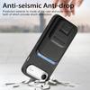 For iPhone Air Case Card Holder Carbon Fiber Texture Leather Coated TPU Phone Cover
