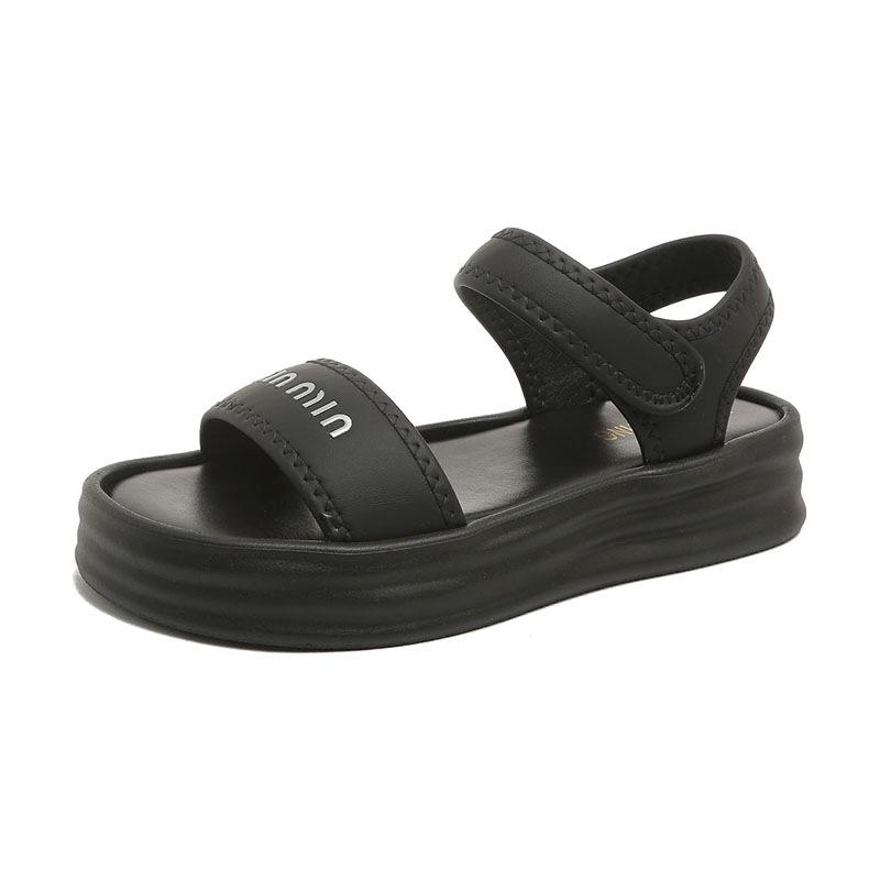 Nieuwe sportsandalen dames zomer plateau met rok klittenband casual dames strandsandalen