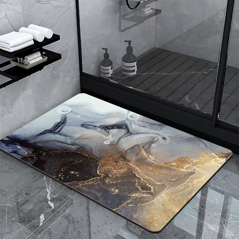 Ink Wash Painting Diatom Mud Entrance Door Mat Antislip Hallway Home Outdoor Kitchen Rug Bathroom Porch Floor Carpet Decorate