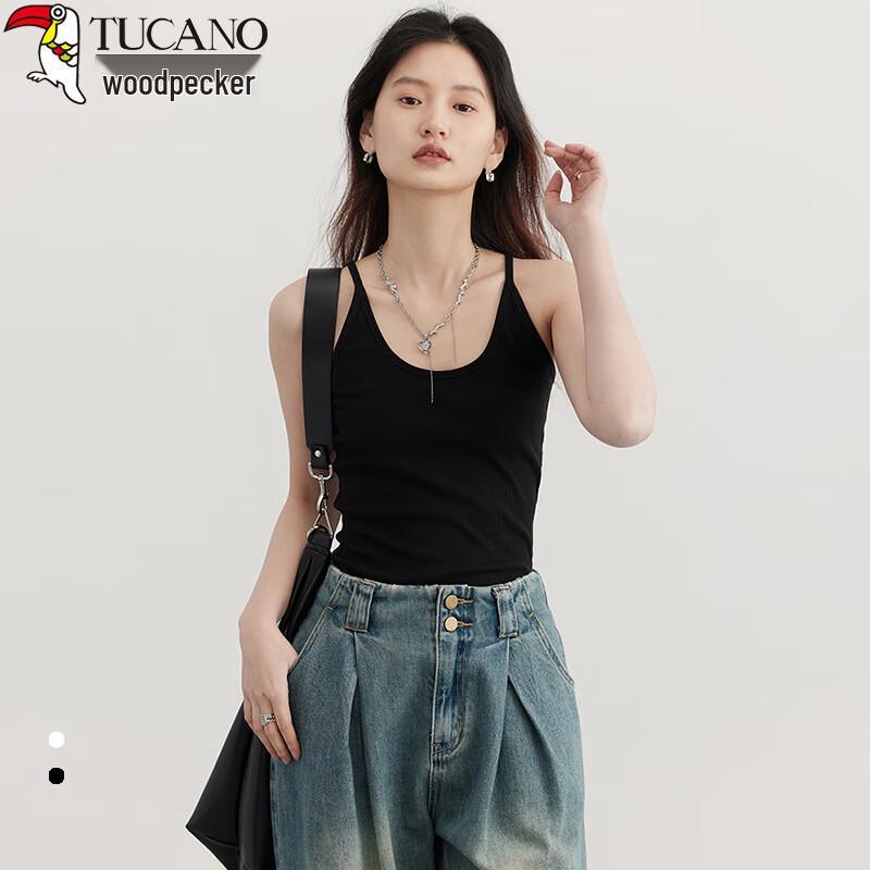 Женский укороченный топ-майка в рубчик M