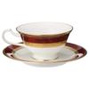 Noritake Hemingway Maroon Bone China Cup and Saucer Both Coffee and (for Tea), 220cc, Y59587/4733