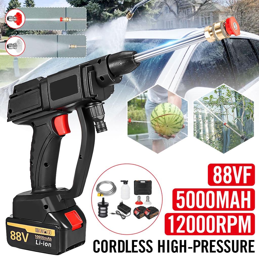 

Беспроводная мойка высокого давления для автомобиля, распылители воды 1500 Вт 88 В, портативная мойка высокого давления, стиральная машина для аккумулятора 18 В синий