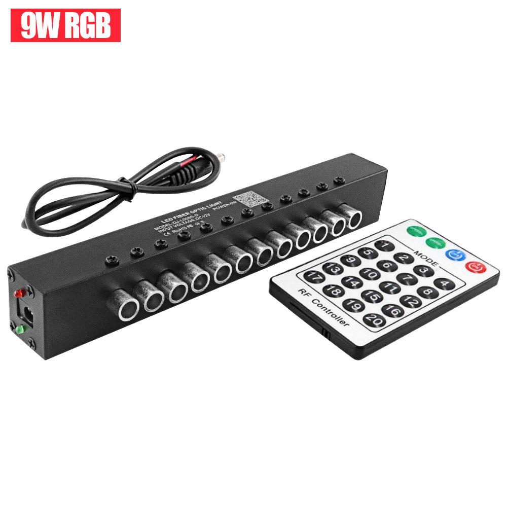 3-9W 12Holes RGBW Meteor Ceiling Car Starry Sky Fiber Optic Light Bluetooth APP RF Control Car Roof Star Shooting Effect Light