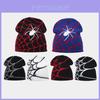 Gothic Spider Web Knit Hat For Men Women Warm Winter Outdoor Beanie