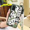 Back Cover Lanyard Phone Case For Blackview A100 Anti-knock Durable Anti-dust Phone Holder Panda Kickstand Soft case