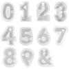 2026 New DIY Crystal Resin Arabic Numerals Candlestick Symbols & Gypsum Resin Candle Base Handmade Number Mold for Crafting