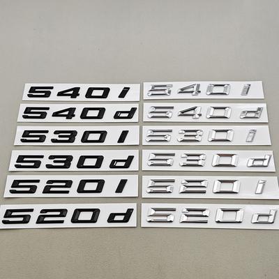 3D ABS Car Letters Logo 520i 530i 540i Rear Trunk Badge Sticker Decals For 5 Series 520i 530i 540i G30 Auto Tail Marking