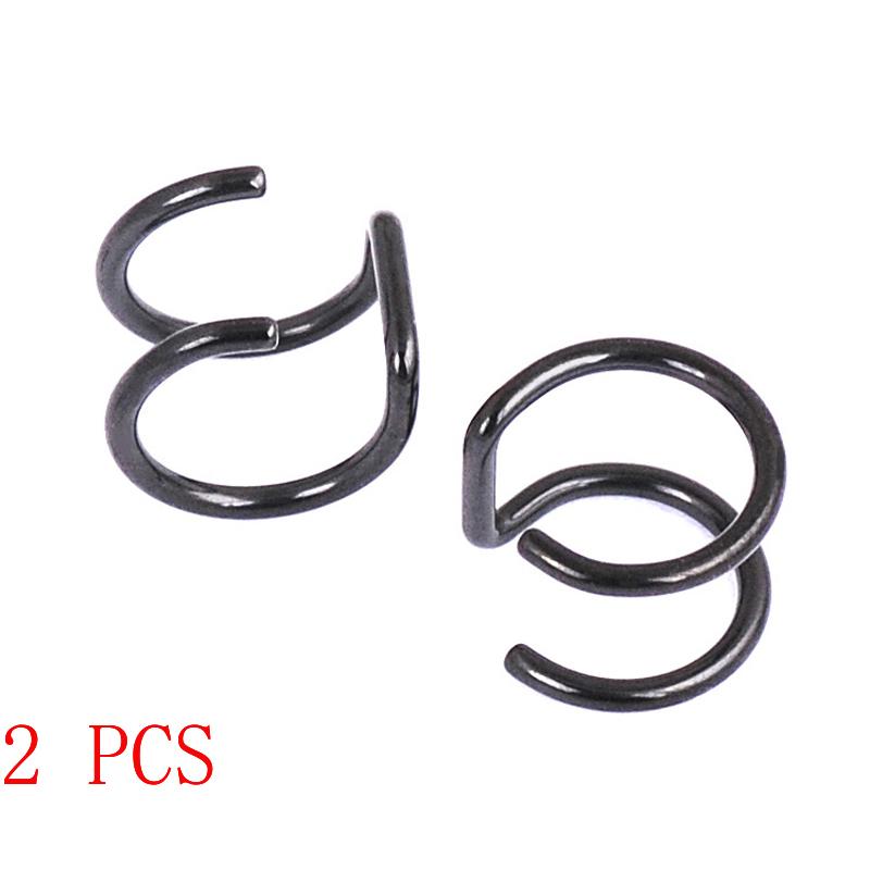 2 PCS New Punk Rock Ear Clip Cuff Wrap Earrings No Piercing-Clip Hollow Out U Pattern Statement Fashion Jewelry Gifts