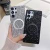 Für Samsung Galaxy S25 Ultra Magnetische Hülle mit Ständer Glitzer Galvanisiertes TPU+PC Handyhülle