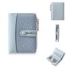 Korean Style Women's Short Wallet with Color Block, Multiple Card Slots, Money Clip, Zipper Coin Purse