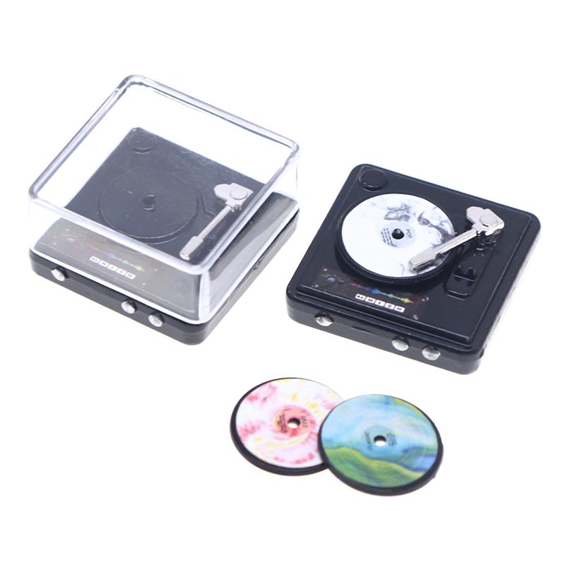 1Pcs 1:12 Dollhouse Miniature CD Player Disc Player Home Model Decor Toy Doll House Accessories